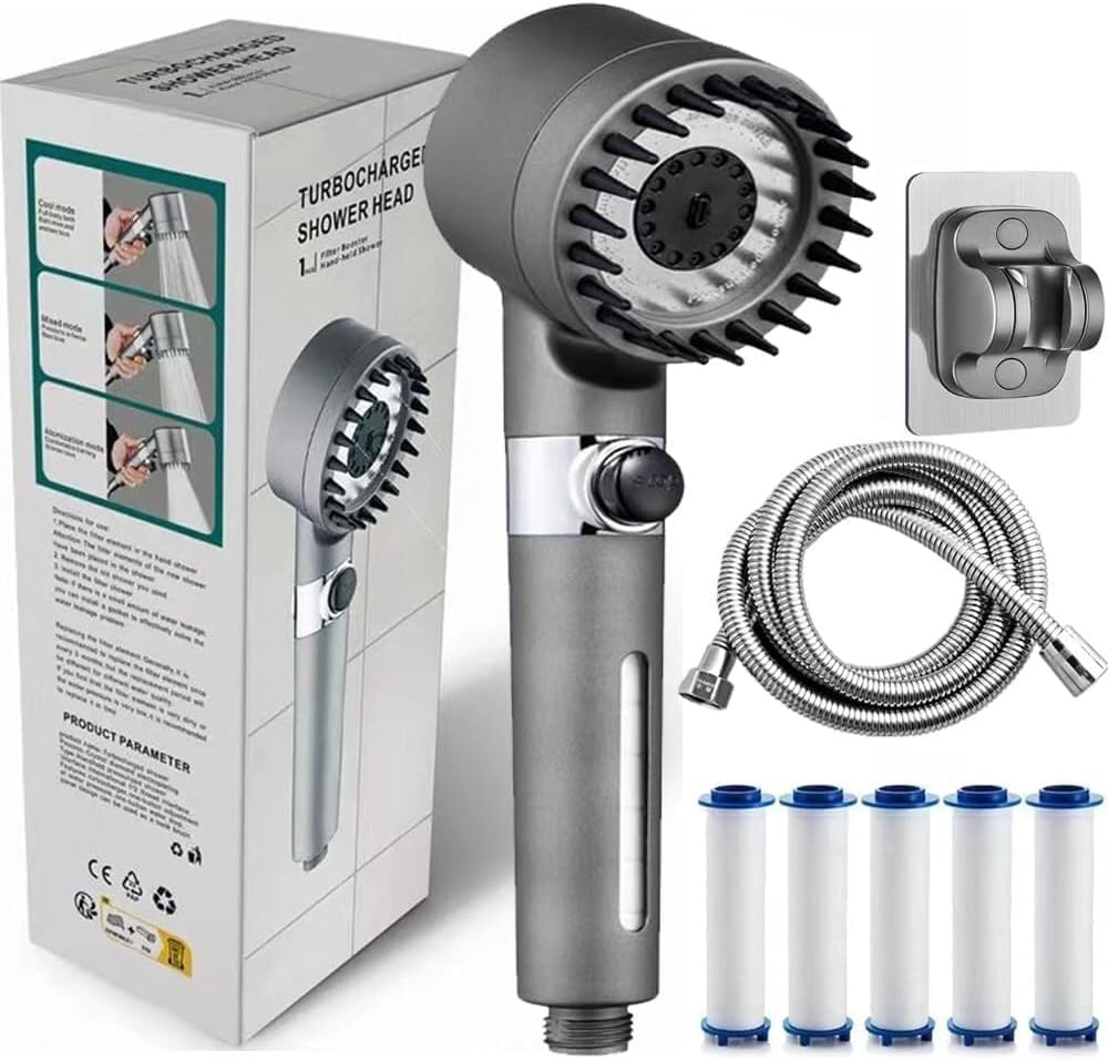 Handheld Ion Drops Filtered Showerhead with Hose – Boost Your Water Ionization Experience