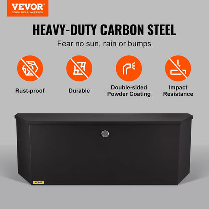 Heavy-Duty Steel Trailer Tongue Tool Box – 36" Lockable Storage Chest with Keys for Trailers, Trucks, RVs & Off-Road Vehicles