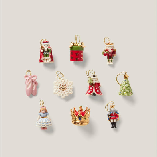 10-Piece Nutcracker Ornament Set - Vibrant Multicolor Christmas Ornaments