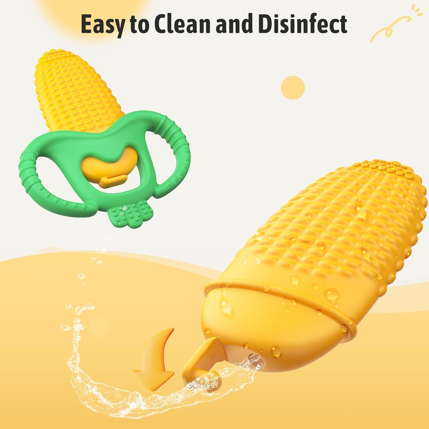 Baby Corn Teether – BPA-Free Freezer-Safe Teething Relief Toy (0–12 Months)