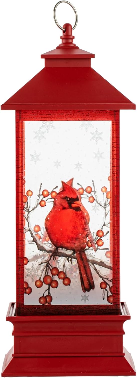 Cardinal Snow Globe Lantern – Festive Lighted Décor Gift for Home