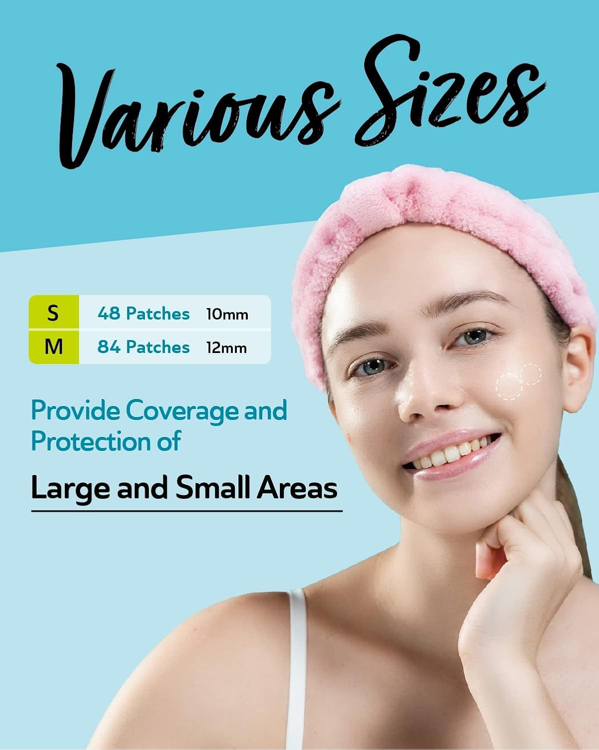 Invisible Salicylic Acid Pimple Patches – Hydrocolloid Acne & Zit Spot Stickers for Face, 2 Sizes (132 Count)
