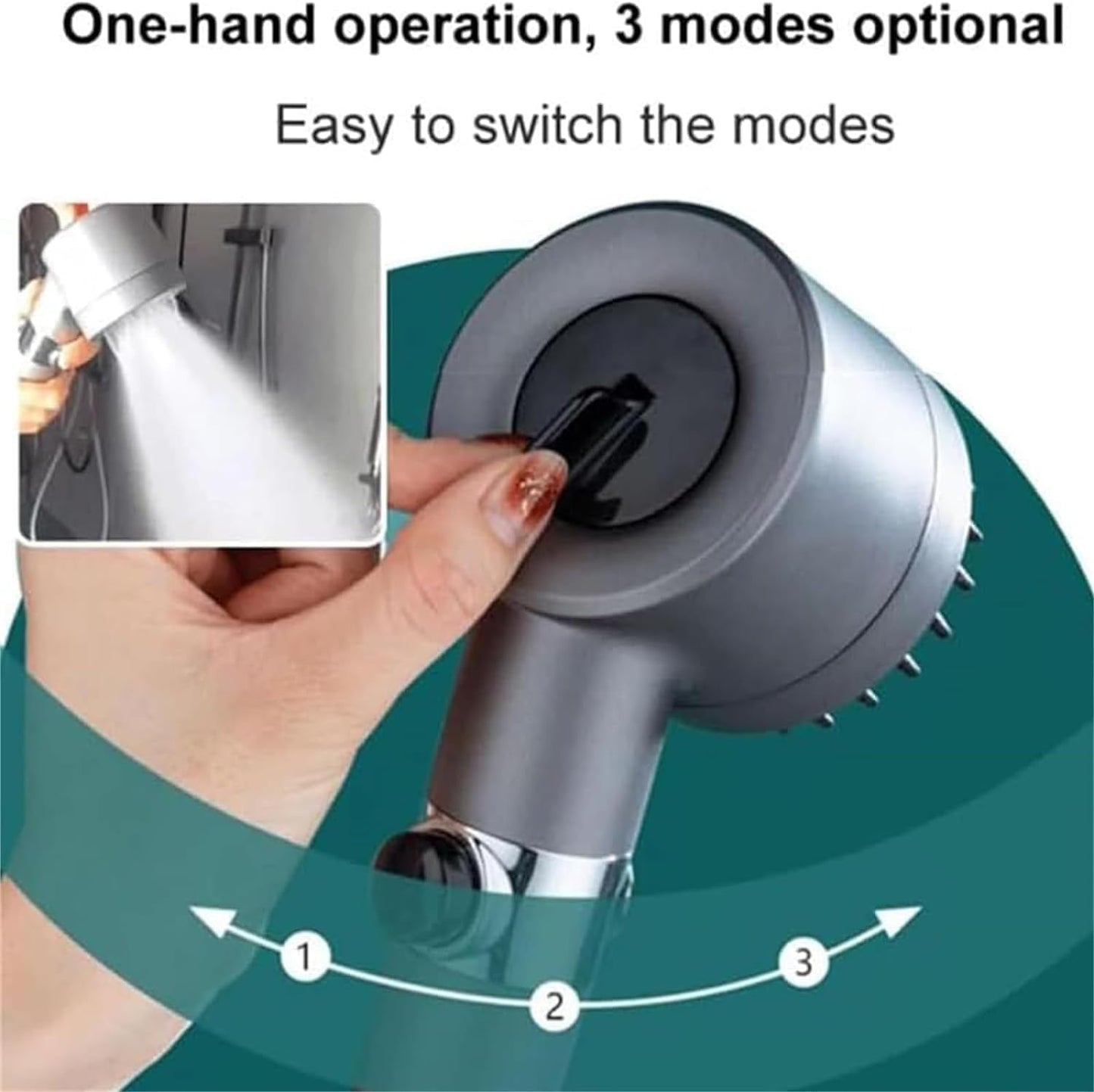 Handheld Ion Drops Filtered Showerhead with Hose – Boost Your Water Ionization Experience