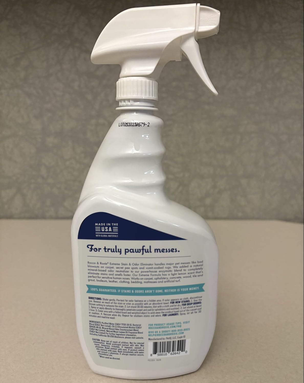 Extreme Pet Stain & Odor Eliminator – Enzyme Cleaner Spray for Dog & Cat Urine, Carpet & Home Cleaning