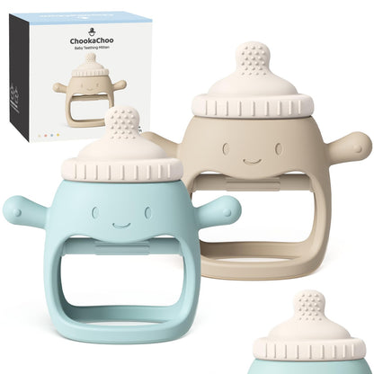 2-Pack Baby Teething Mittens – BPA-Free Silicone Anti-Drop Wrist Teethers (3+ Months)