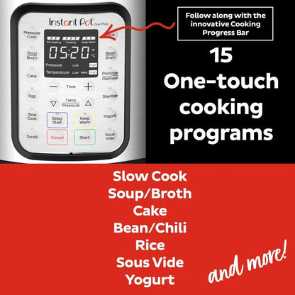 9-in-1 Electric Pressure Cooker Includes App With Over 800 Recipes, Stainless Steel, 6 Quart