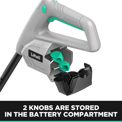 20V Cordless Snow Shovel – 12-Inch Battery-Powered Snow Thrower with Auxiliary Handle, 4.0Ah Li-Ion Battery & Charger