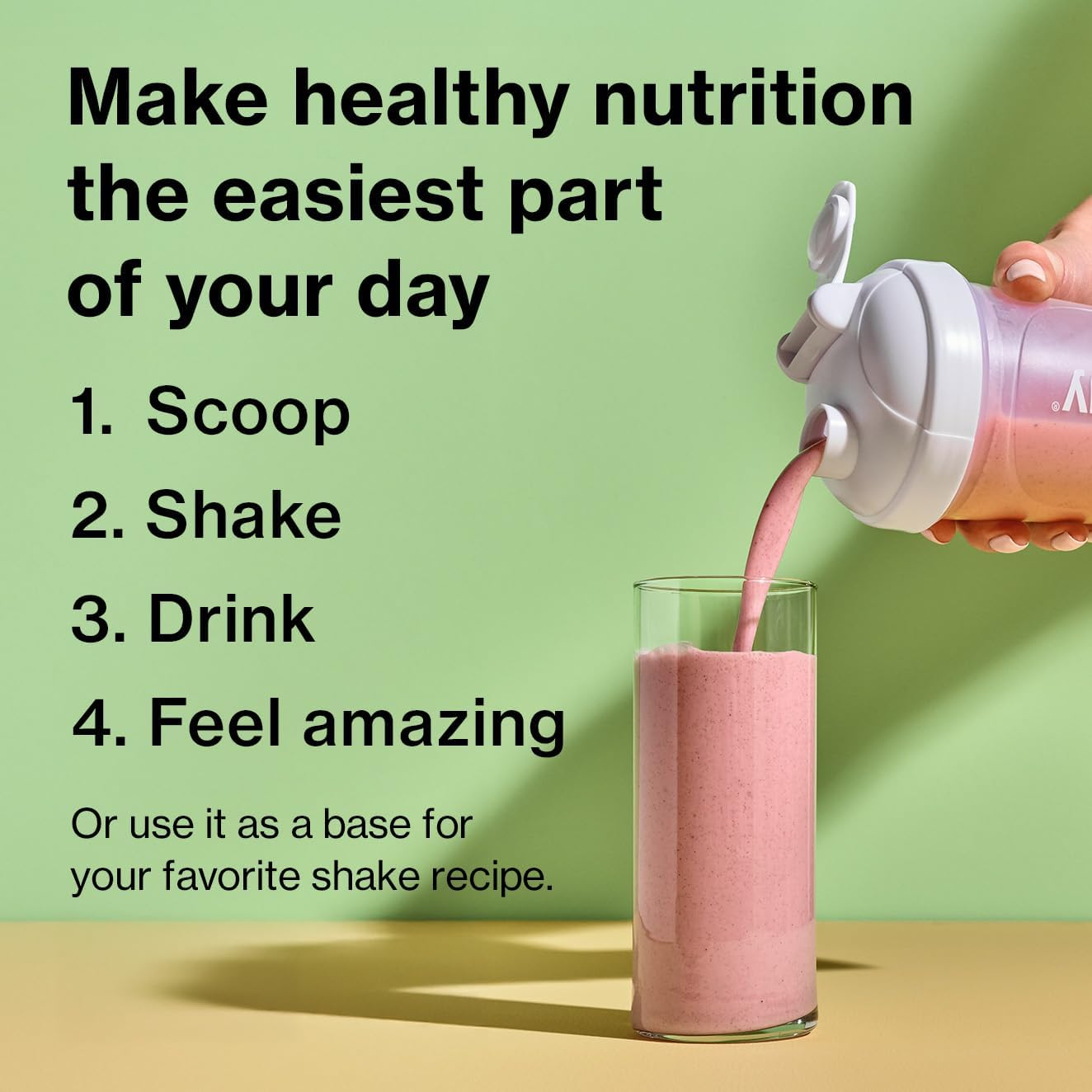 Shakeology Plant-Based Protein Powder – 0g Added Sugar, Vanilla (30 Servings)