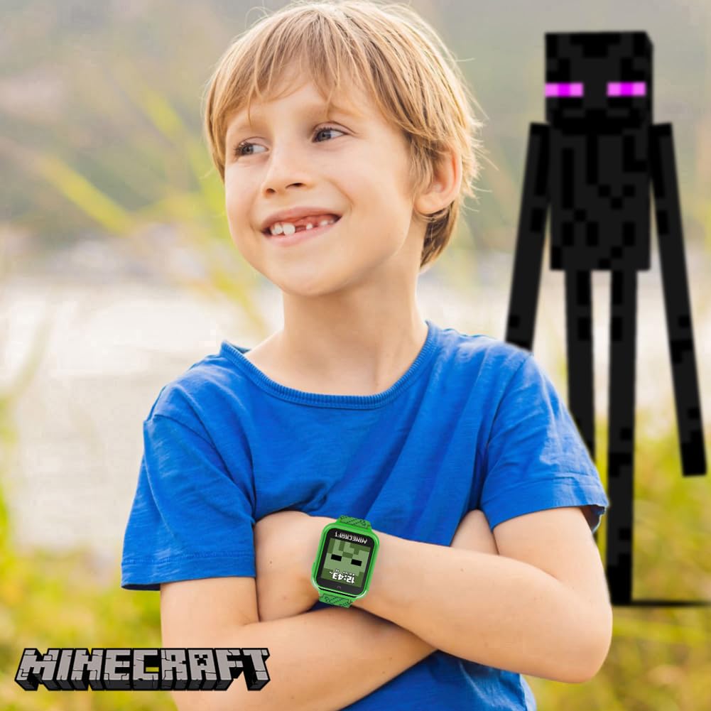 Minecraft Kids Smart Watch with Touchscreen, Camera, & Games