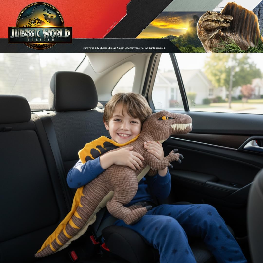 Jurassic World Rebirth Spinosaurus Cuddle Pillow – Official Super Soft Kids Plush Pillow