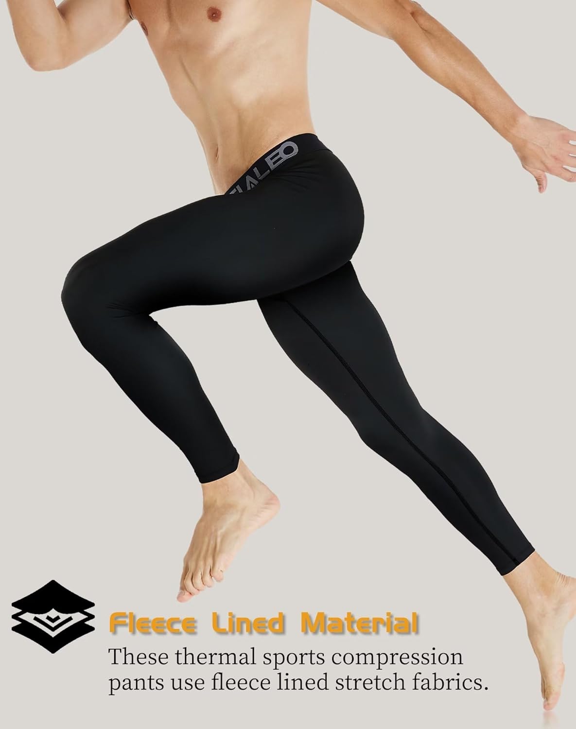 Men’s Fleece-Lined Thermal Compression Pants – Cold Weather Baselayer (4- or 5-Pack)