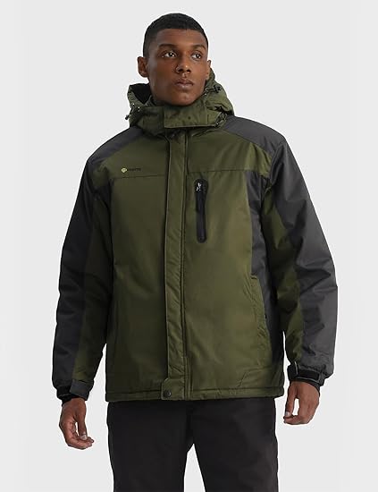 Men's Ski Snow Jacket Warm Winter Waterproof Coat Hooded Windproof Windbreaker