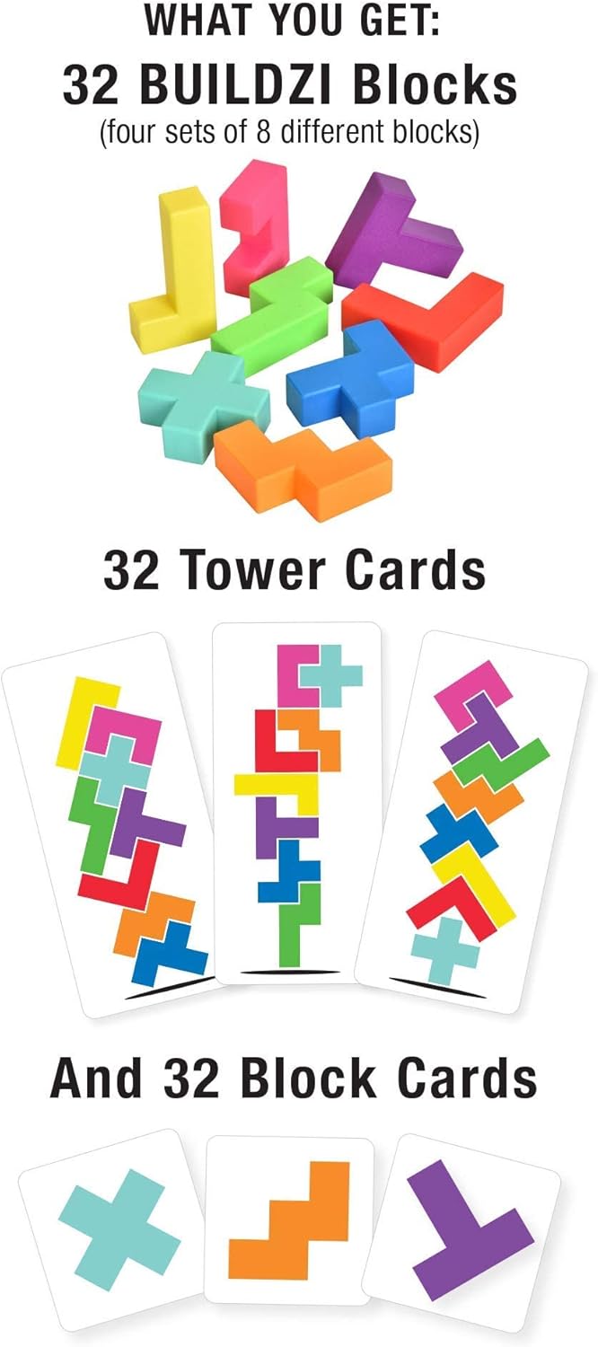 Fast Stacking Block Game: Family Fun for 2-4 Players