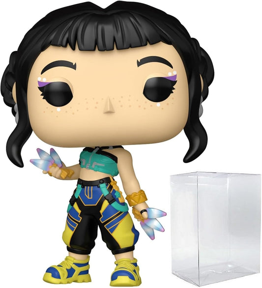 Kpop Demon Hunters - Zoey Vinyl Figure (Bundled with Compatible Box Protector Case), Multicolored, 3.75 Inches