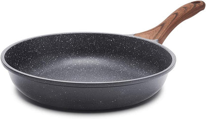 9.5-Inch Nonstick Frying Pan with Swiss Granite Coating | Healthy Stone Cookware, PFOA Free
