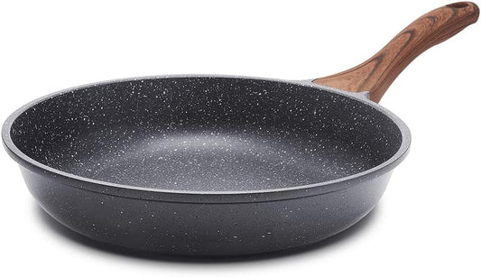 9.5-Inch Nonstick Frying Pan with Swiss Granite Coating | Healthy Stone Cookware, PFOA Free