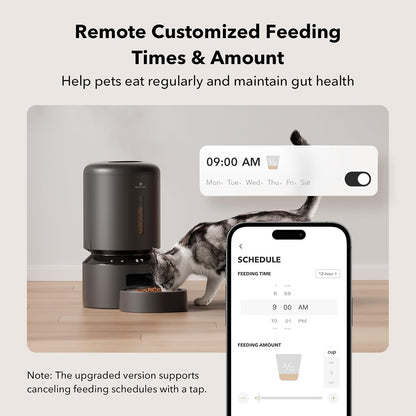 5L Timed Automatic Dog/Cat Feeder with Freshness Preservation, Up to 10 Meals Per Day