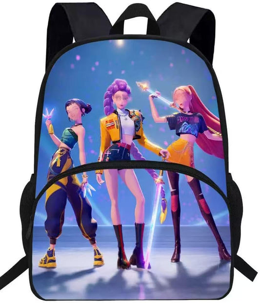 Demon Hunters Backpack 15.4" – Ultra-Lightweight Multicolor School Backpack