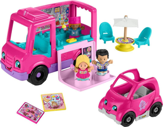 Little People Barbie Cupcake Truck – Musical Toddler Playset with 9 Pieces (18+ Months)