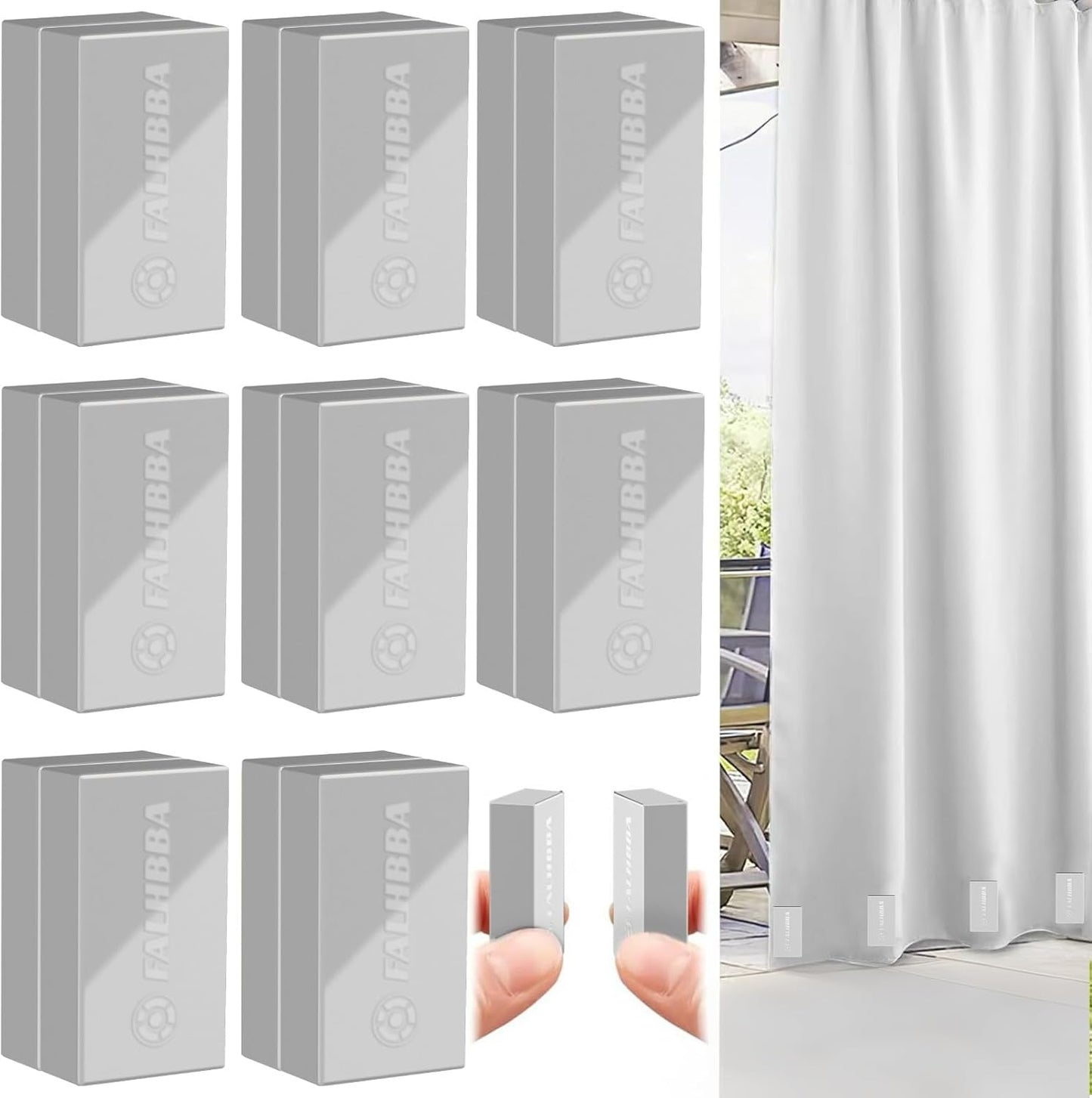 Outdoor Curtain Weights, for Heavy Wind, Outside Curtain, Patio, Mosquito, Cabana, Gazebo, Flags