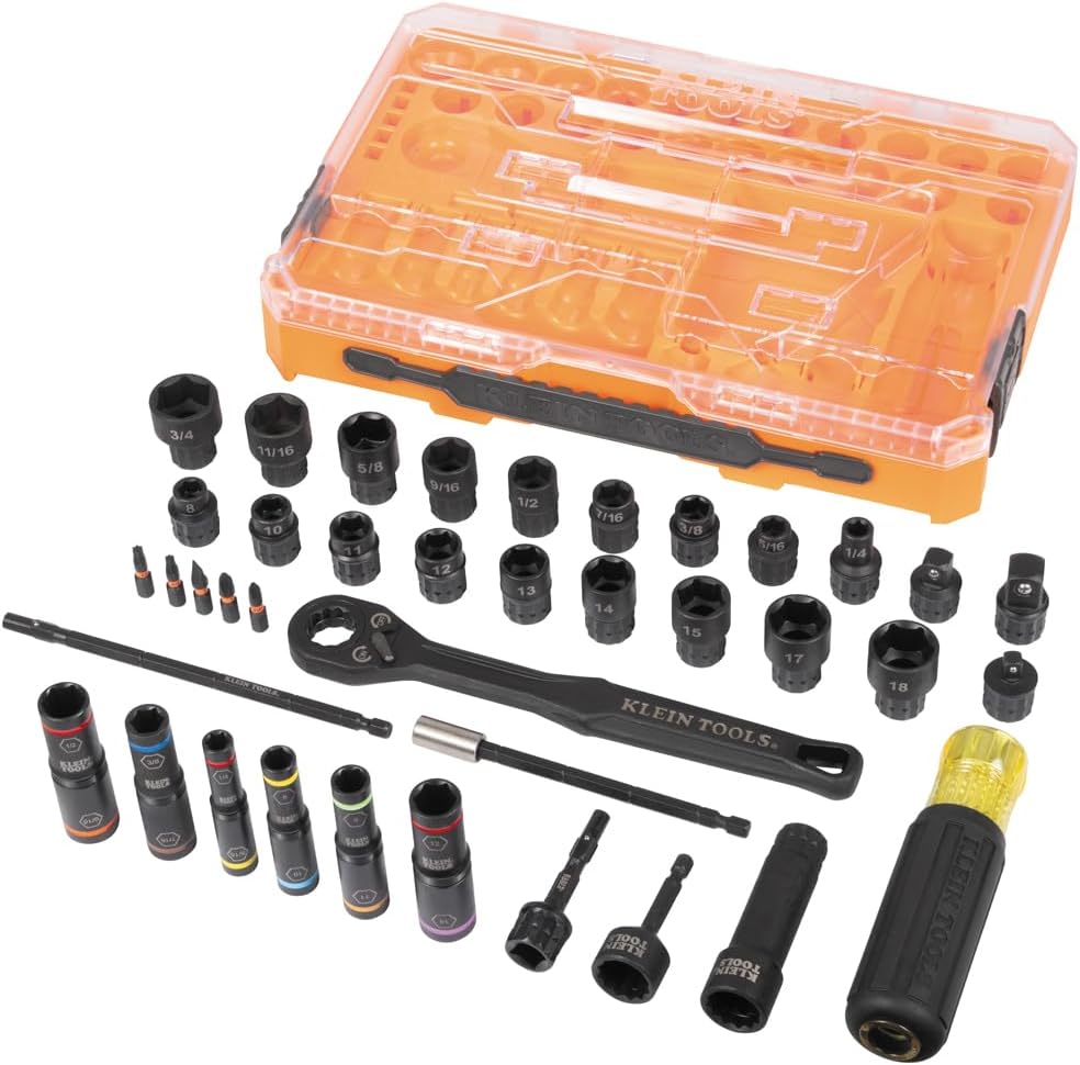 39-Piece SAE/Metric Impact Socket Set with 90-Tooth Ratchet and MODbox Case