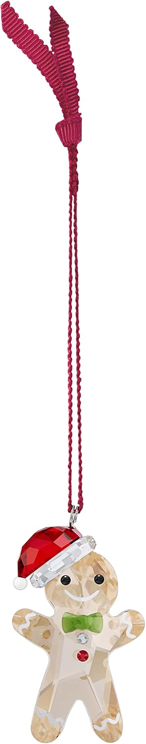 Gingerbread Hanging Ornament with Gold-Tone and Crystal Accents