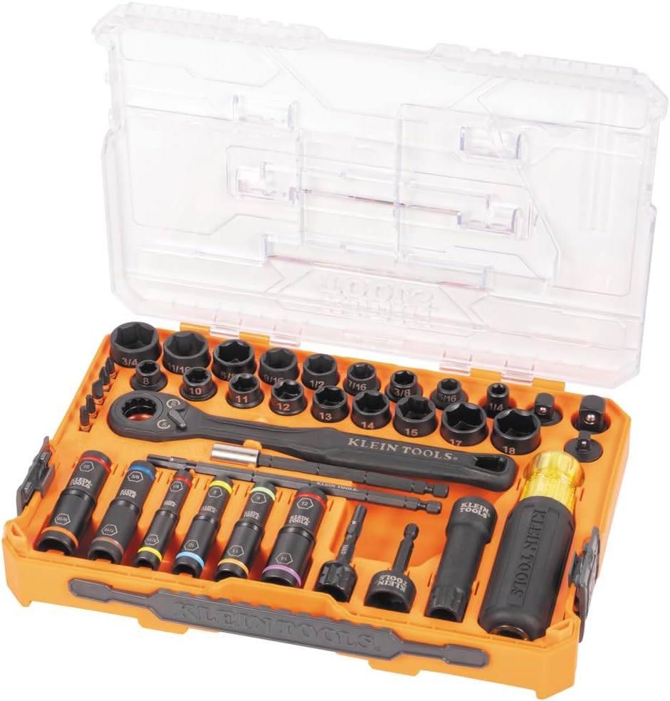 39-Piece SAE/Metric Impact Socket Set with 90-Tooth Ratchet and MODbox Case