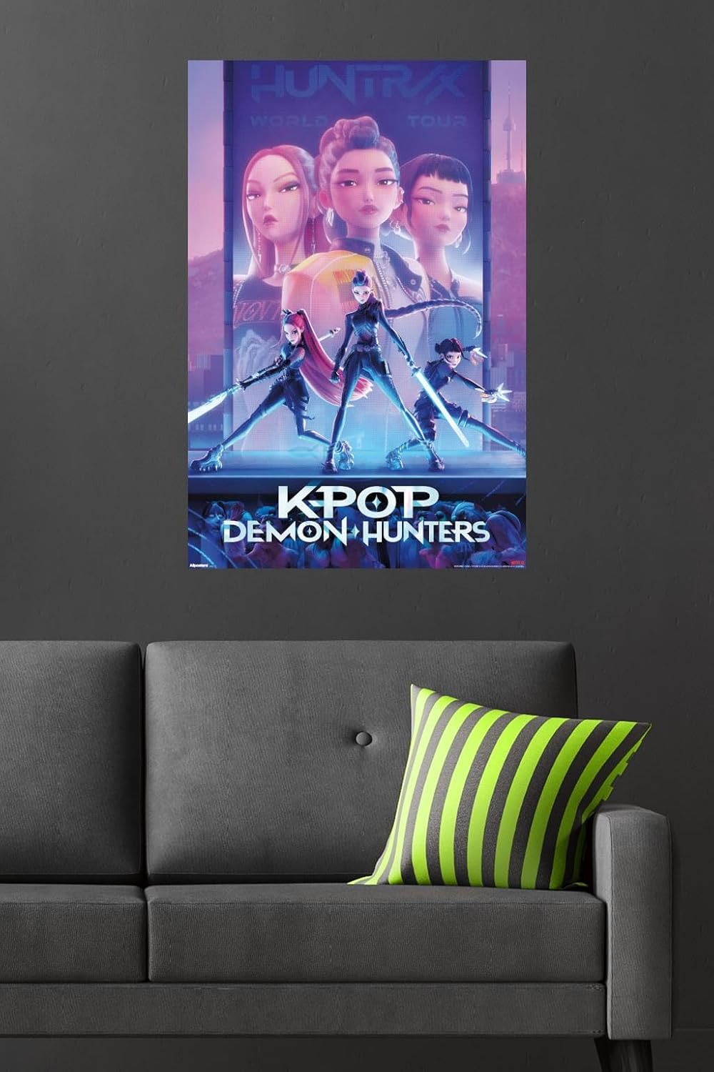 Netflix KPop Demon Hunters (2025) One-Sheet Poster – 34" x 22.4" Unframed Wall Art 🎬