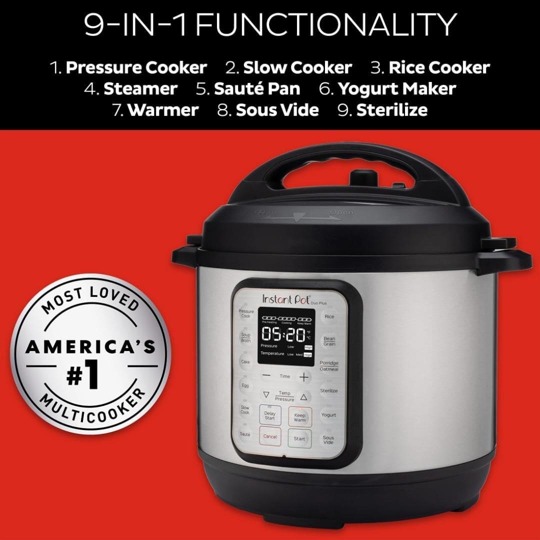 9-in-1 Electric Pressure Cooker Includes App With Over 800 Recipes, Stainless Steel, 6 Quart
