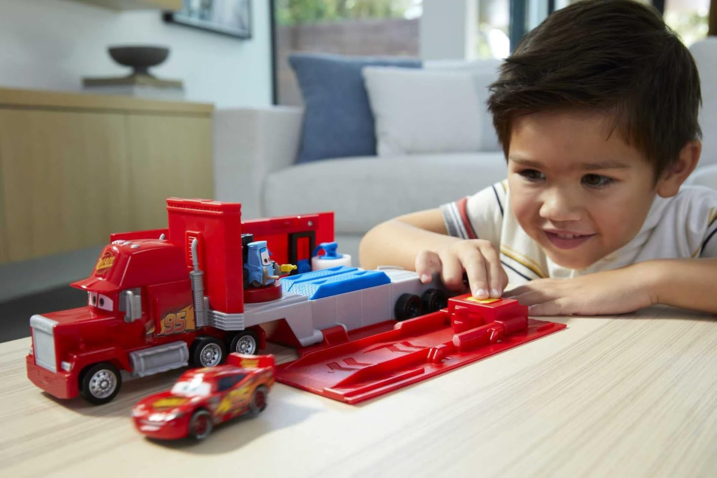 Disney Pixar Cars Transforming Mack Playset – 2-in-1 Truck & Tune-Up Station with Launcher (Ages 4+)
