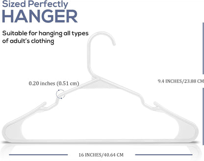 50-Pack Plastic Hangers – Durable Space-Saving Closet Organizers for Apartments and Dorms