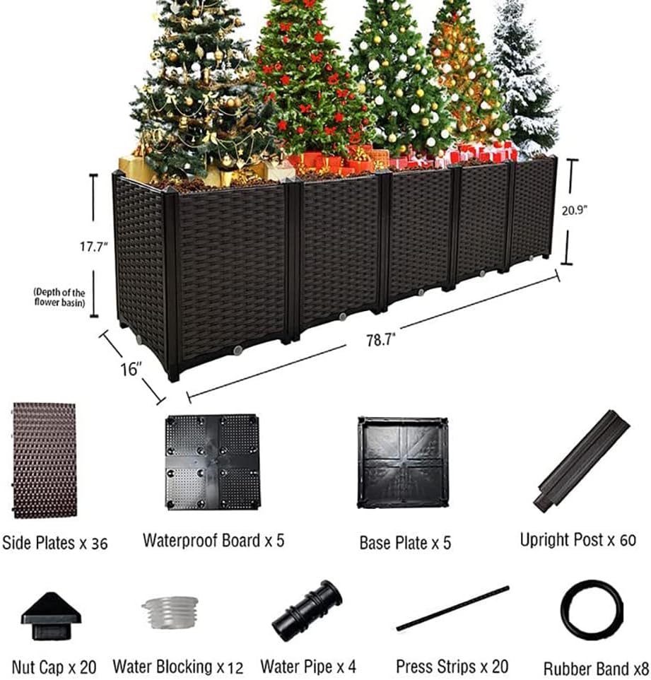 Large Raised Garden Bed Planter – Elevated Rectangular Outdoor Garden Box
