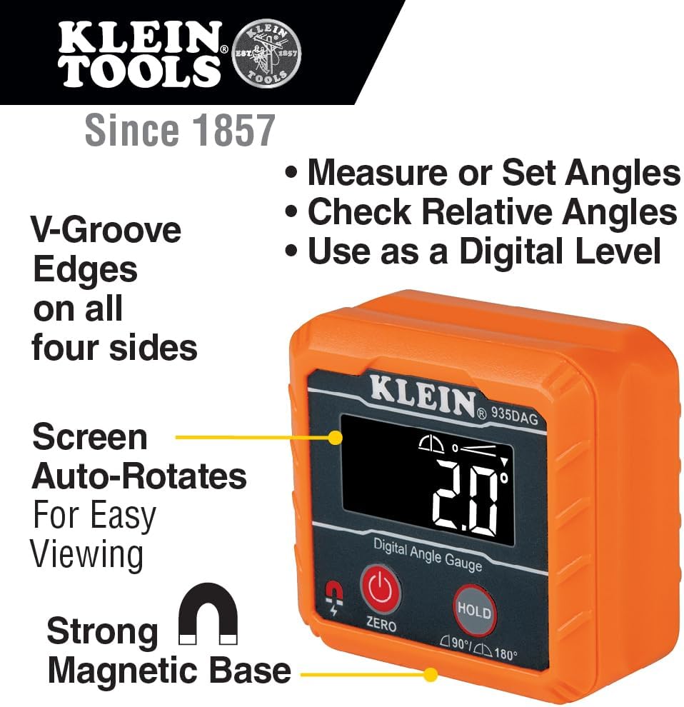 Digital Level and Angle Gauge: 0-90° and 0-180° Measurement