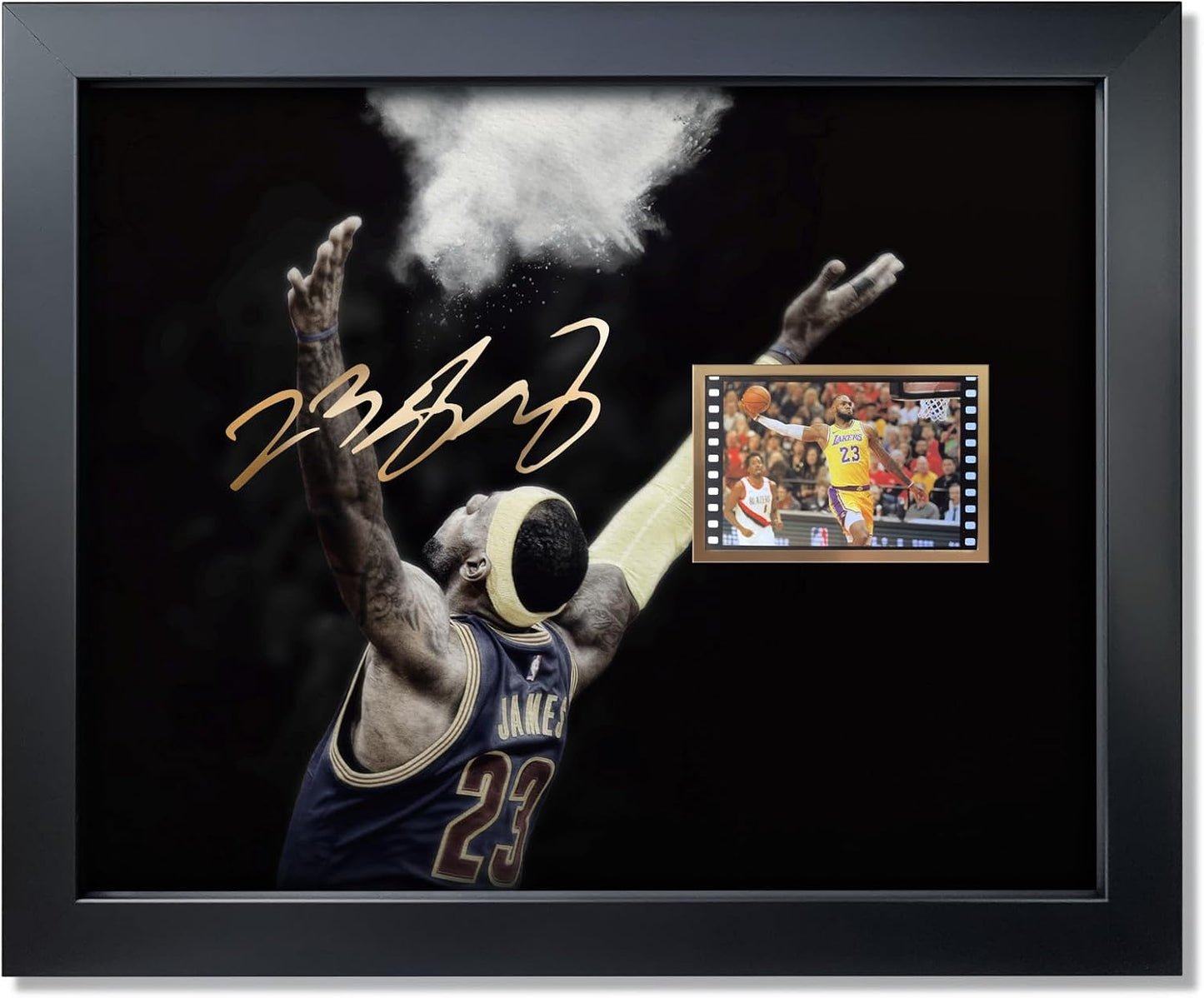 LeBron James Framed Basketball Photo Poster – Facsimile Signed 8x10 Wall Art Print