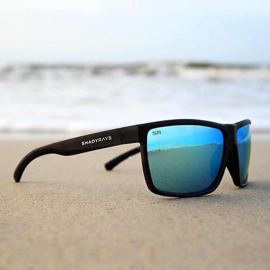 Cayman Men's Lightweight Polarized Sunglasses – Black Ocean, Standard Size