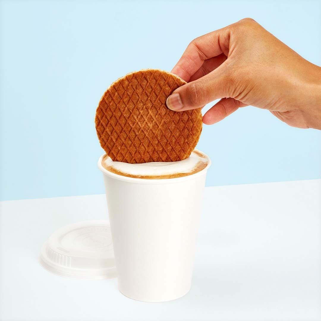 Honey & Oats Stroopwafels – Keto-Friendly, Non-GMO, Low Sugar (3g), Low-Calorie Snack, 48 Pack