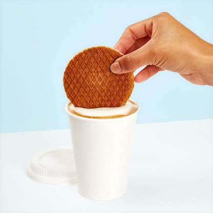 Honey & Oats Stroopwafels – Keto-Friendly, Non-GMO, Low Sugar (3g), Low-Calorie Snack, 48 Pack