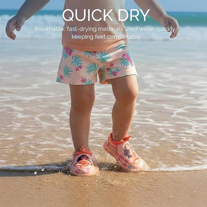 Moana Water Shoes for Girls – Quick-Dry Aqua Socks for Beach & Pool – Little Kid Size 11–12