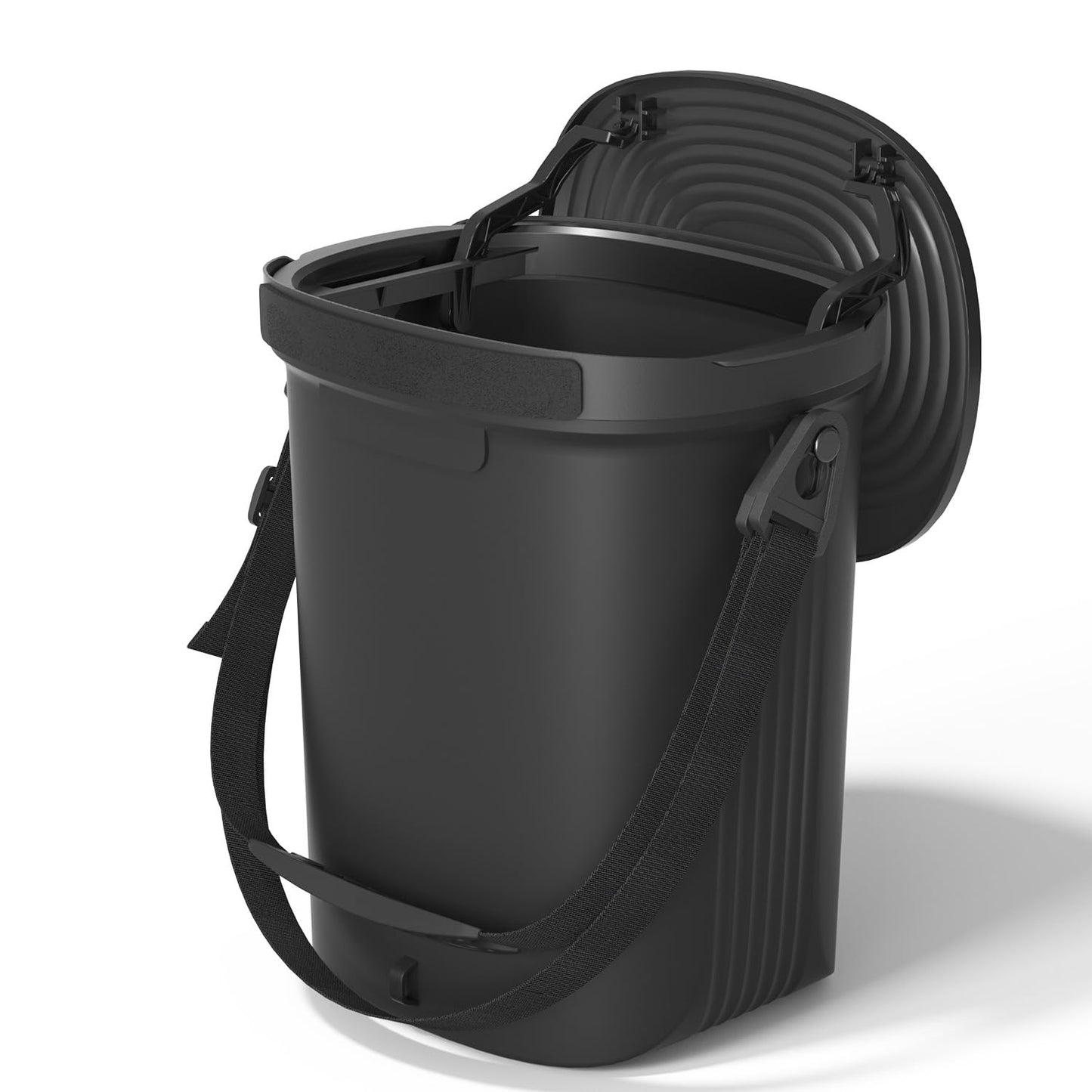Leakproof Car Trash Can – 1.9 Gallon Silicone Hanging Garbage Bin with Lid for Cars, SUVs & Trucks