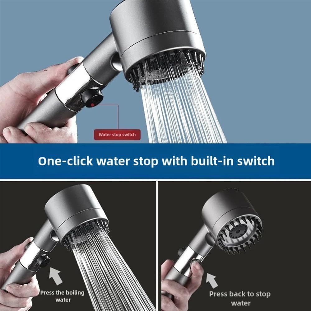 Handheld Ion Drops Filtered Showerhead with Hose – Boost Your Water Ionization Experience