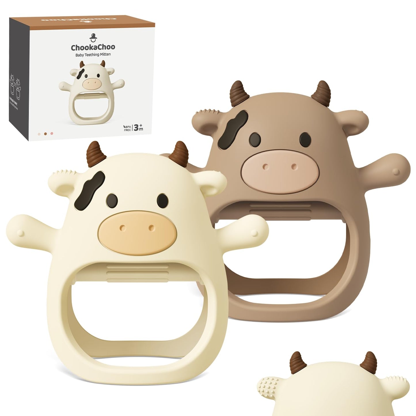 2-Pack Baby Teething Mittens – BPA-Free Silicone Anti-Drop Wrist Teethers (3+ Months)