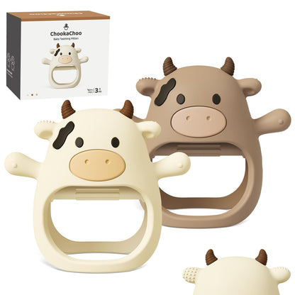 2-Pack Baby Teething Mittens – BPA-Free Silicone Anti-Drop Wrist Teethers (3+ Months)