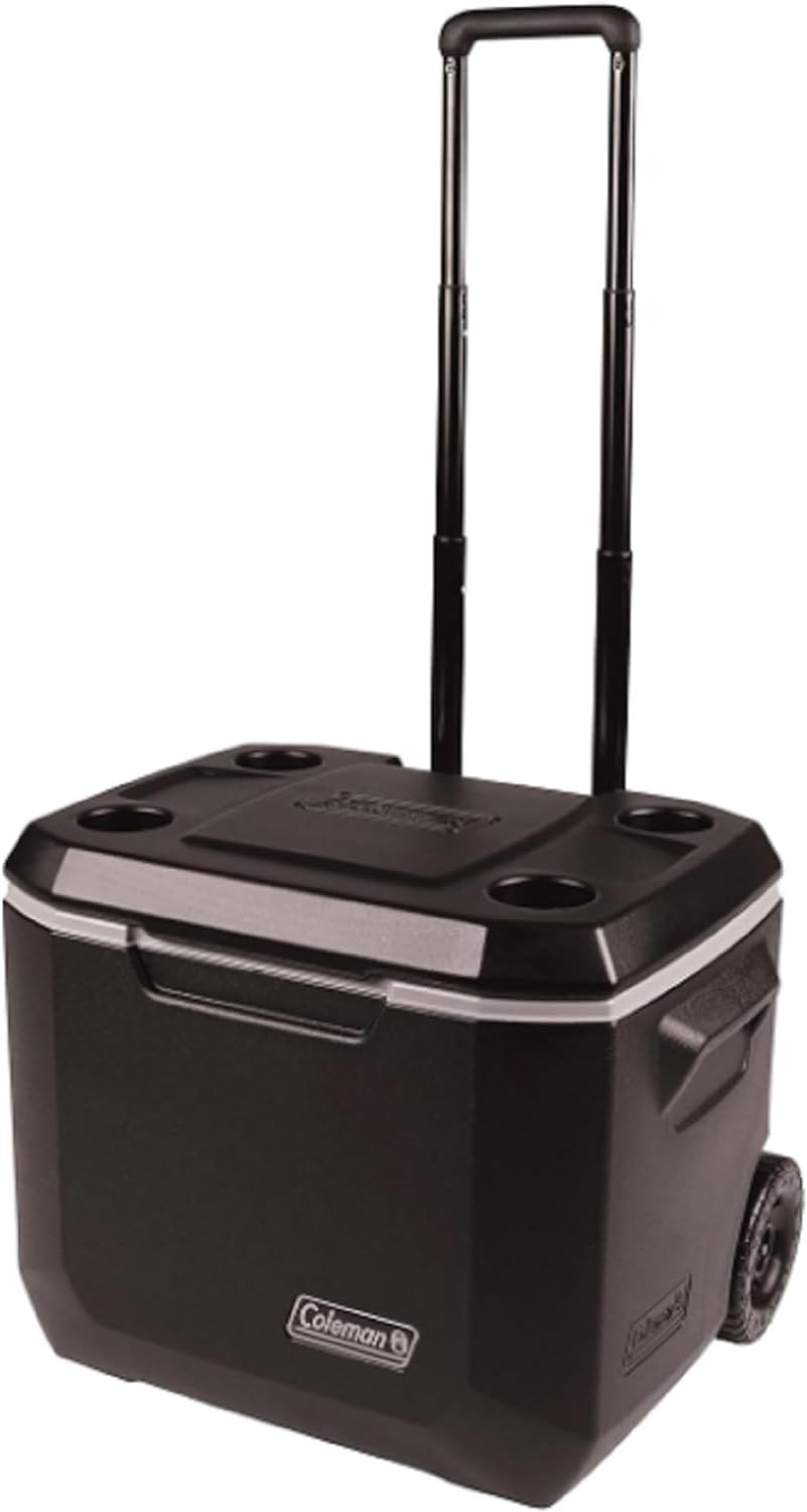 50qt Wheeled Cooler – Keeps Ice for 5 Days, Portable Rolling Chiller