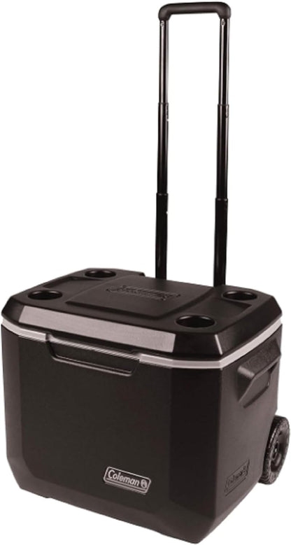 50qt Wheeled Cooler – Keeps Ice for 5 Days, Portable Rolling Chiller