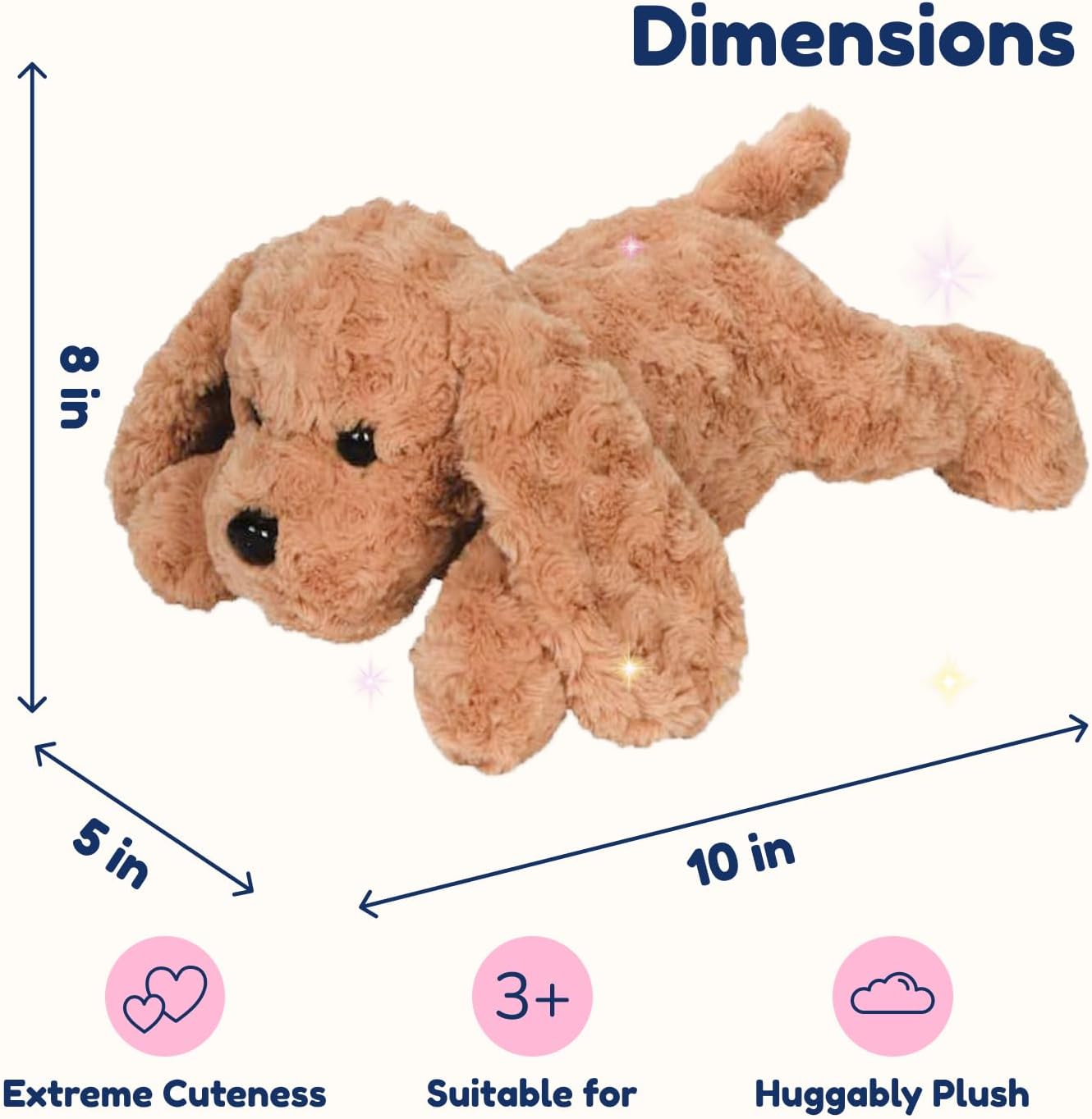 Adopt Me Labradoodle Plush Toy – Stuffed Animal with 4 Surprise Puppies for Kids 3+