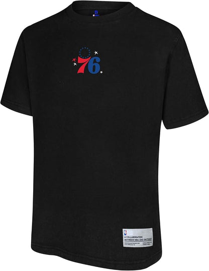 Philadelphia 76ers Official NBA Buckie Graphic T-Shirt – Men's Black Basketball Fan Tee, Medium