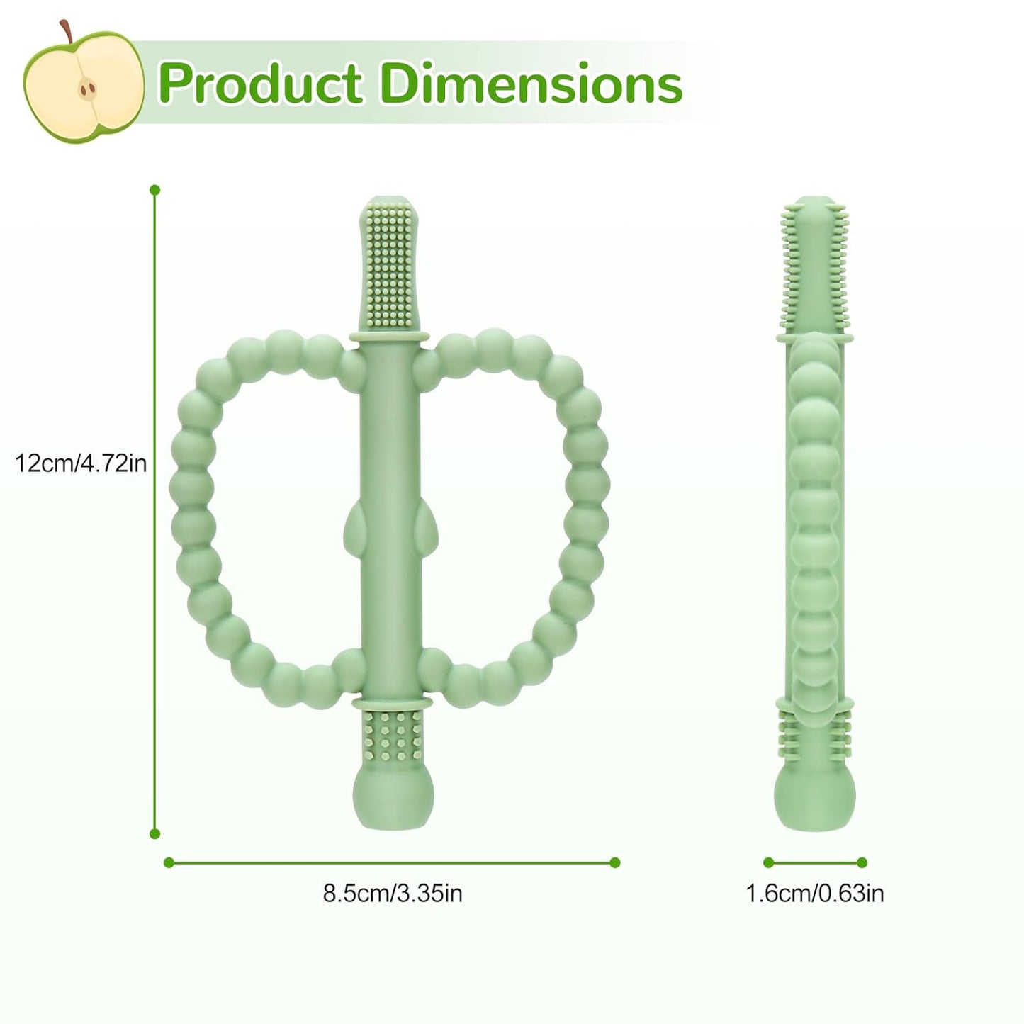 Baby Silicone Teething Tubes – Anti-Choking Chew Straw Sensory Teethers (0–36 Months)