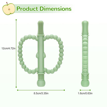 Baby Silicone Teething Tubes – Anti-Choking Chew Straw Sensory Teethers (0–36 Months)