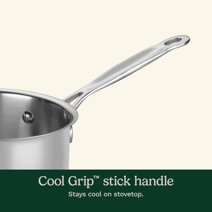 1.5-Quart Stainless Steel Saucepan with Cover – Chef’s Classic Collection