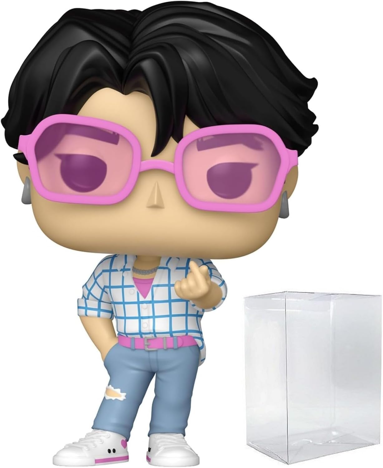 Jinu Saja Boys Vinyl Figure – Kpop Demon Hunters Collectible (3.75") with Compatible Box Protector – Multicolor